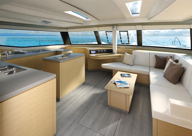 Saba 50 dinette © Fountaine Pajot http://www.fountainepajot.com.au/